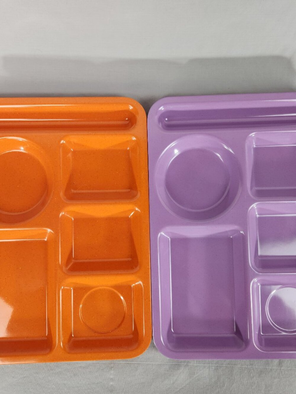 Melamine Divided Lunch Trays Set of 4 Puple Orange Halloween School